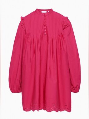 NWT Aritzia Little Moon Helena Poplin Cotton Dress Pink M
